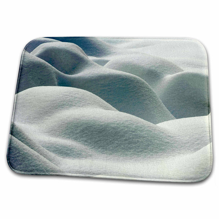 Dish Drying Mat - Canada, Quebec. Shapes formed in fresh winter snow-CN10 BJA0016 - Janyes Gallery Winter