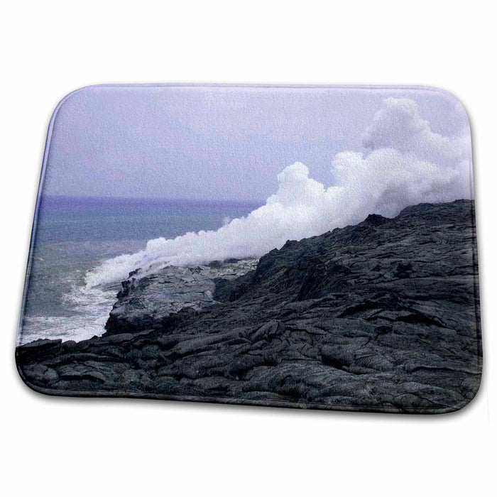 Dish Drying Mat - Kīlauea volcano Eruption Hawaii Travel Designs