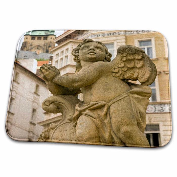 Dish Drying Mat - Cherub statue, Prague, Czech Republic - EU06 THA0043 - Tom Haseltine Prague