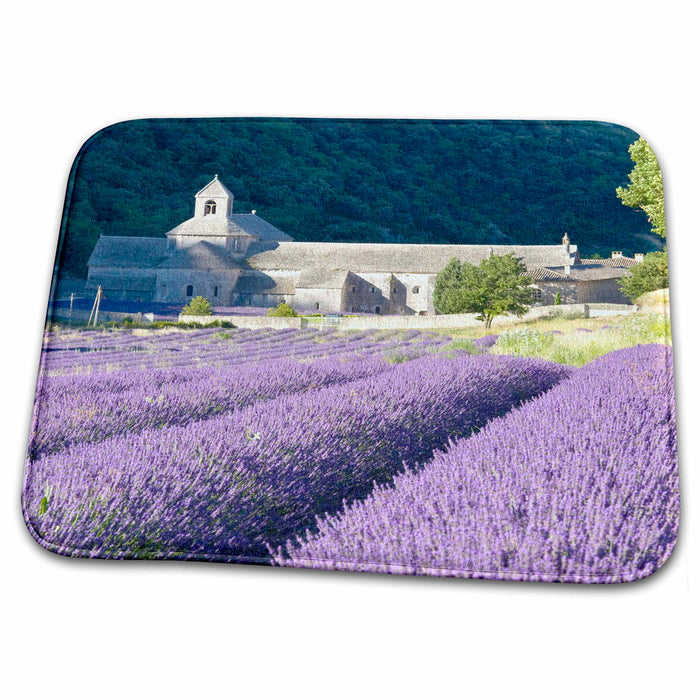 Dish Drying Mat - France, Provence, Senanque Monastery, lavender - EU09 BTH0058 - Brenda Tharp Provence