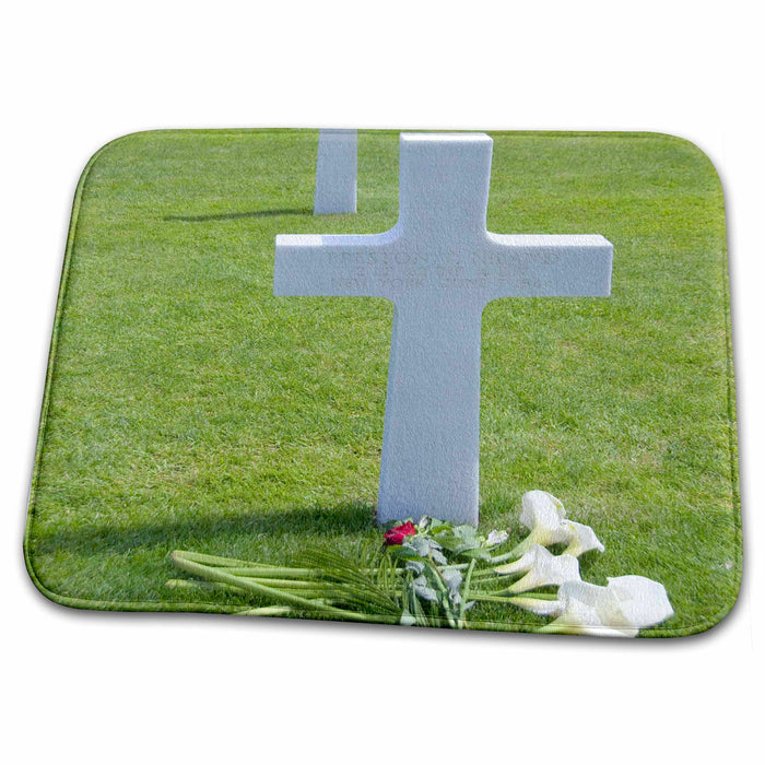 Dish Drying Mat - France, Normandy, WWII cemetery - EU09 CMI0083 - Cindy Miller Hopkins WWII