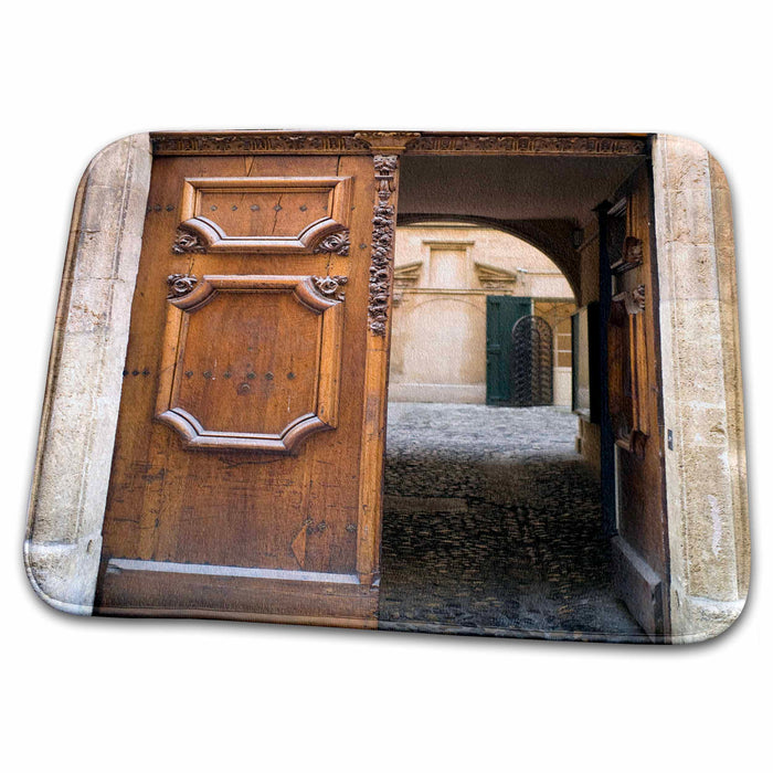 Dish Drying Mat - France, Provence, Aix en Provence, doorway - EU09 DBN0697 - David Barnes Doorways