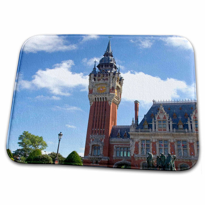 Dish Drying Mat - Clock Tower, Hotel de Ville, Calais, France - EU09 DFR0398 - David R. Frazier Clock Towers