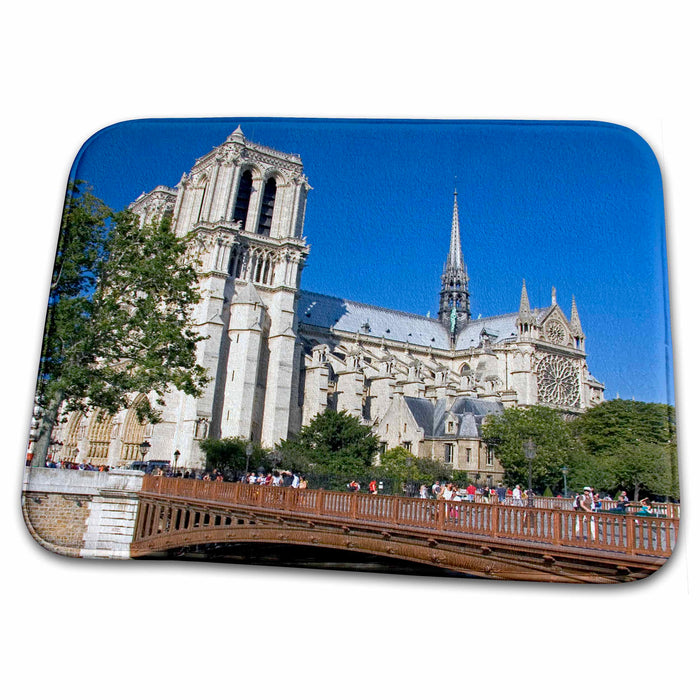 Dish Drying Mat - Notre Dame cathedral, Seine, Paris, France - EU09 DFR0577 - David R. Frazier Paris