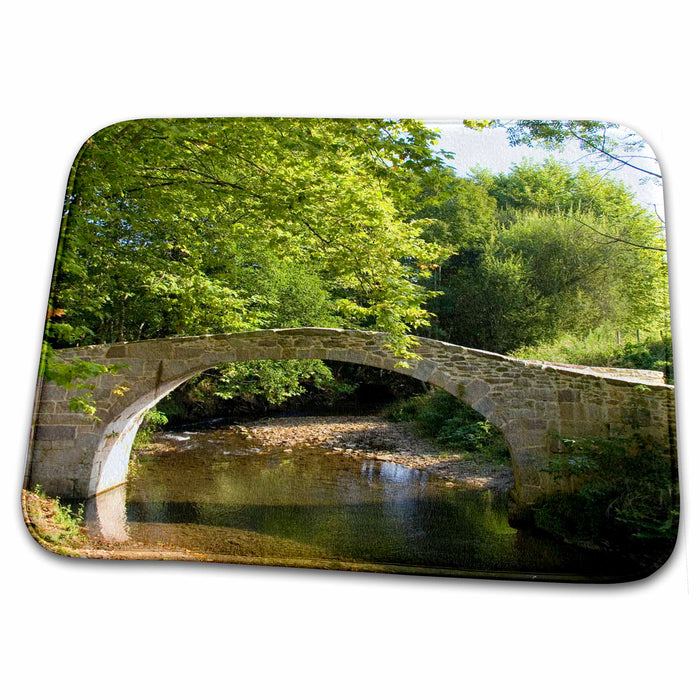 Dish Drying Mat - Stone footbridge, Pyrenees-Atlantiques, France - EU09 DFR0622 - David R. Frazier Bridges