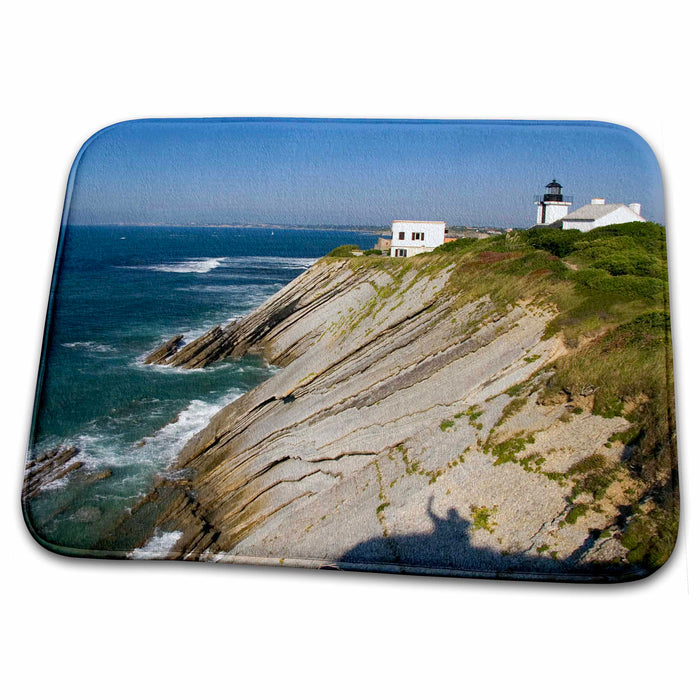 Dish Drying Mat - Cliffs and lighthouse, Saint-Jean-de-Luz, France - EU09 DFR0644 - David R. Frazier Lighthouses