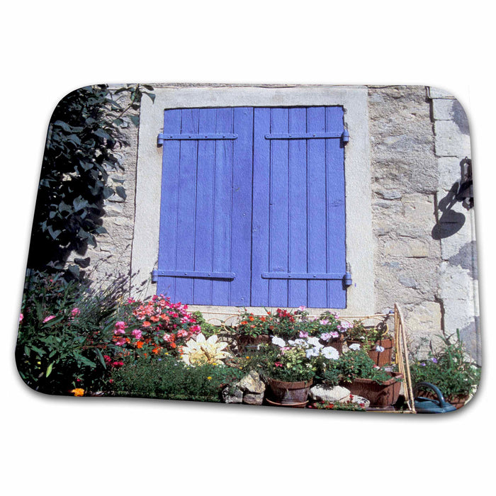 Dish Drying Mat - France, Provence, Flowers in front of window - EU09 GJE0056 - Gavriel Jecan Provence