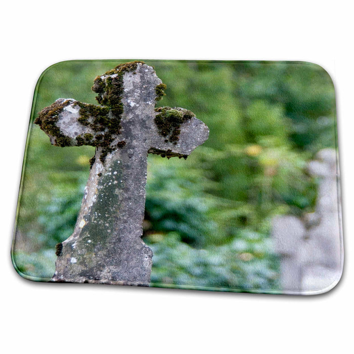 Dish Drying Mat - France Midi-Pyrenees, Cahors, Church graveyard cross - EU09 JHA0001 - Judith Haden Graveyards