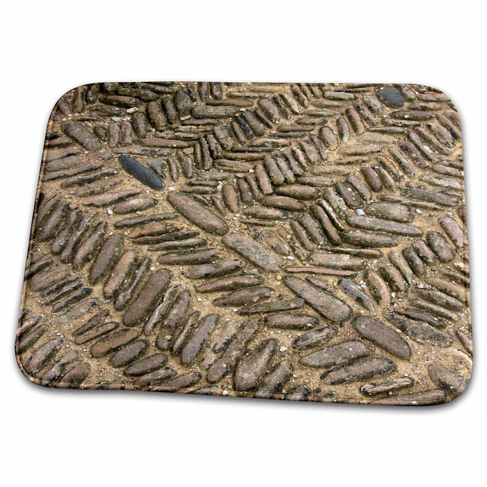 Dish Drying Mat - Spain, Navarre, Muruzabal, Cobblestone pattern - EU09 JHA0056 - Judith Haden Patterns