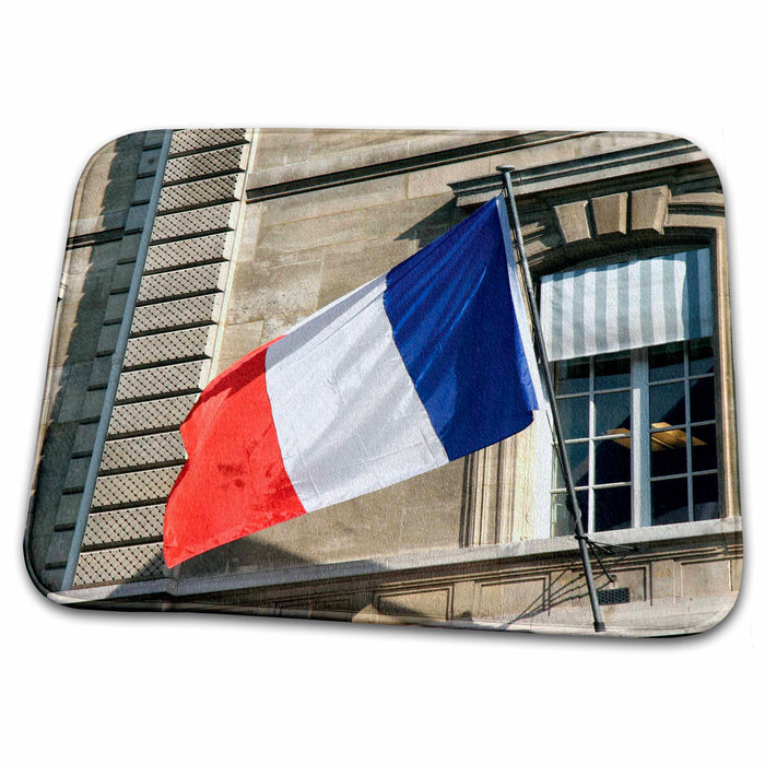 Dish Drying Mat - French Flag. Facade of Justice Palace. Paris, France - EU09 PRI0014 - Prisma Flags