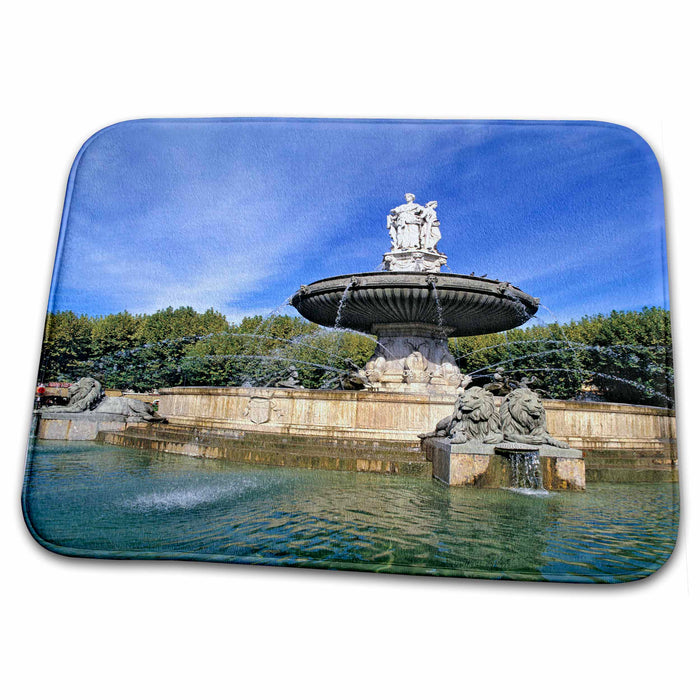 Dish Drying Mat - France, Aix-en-Provence, Fontaine de la Rotonde - EU09 RER0025 - Ric Ergenbright France