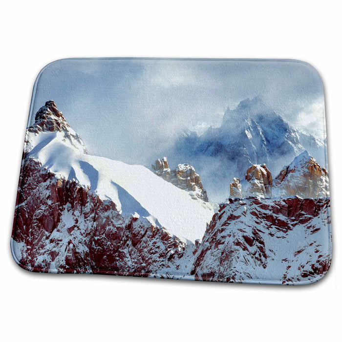 Dish Drying Mat - France, Chamonix, Aiguilles du Midi, Spires - EU09 RER0041 - Ric Ergenbright Mountains