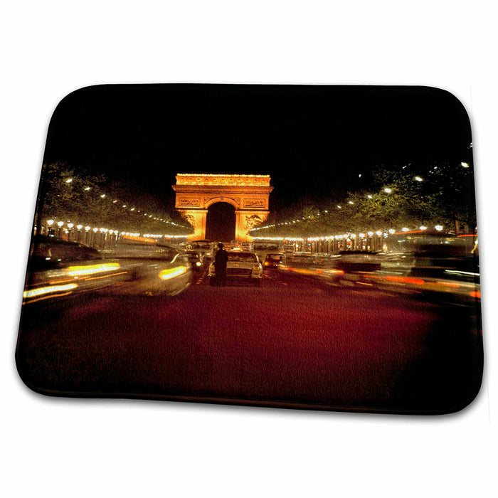 Dish Drying Mat - France, Paris, Traffic on Champs dElysses - EU09 RER0047 - Ric Ergenbright Paris