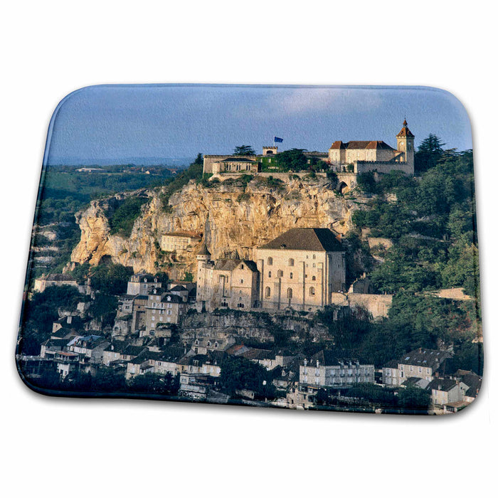 Dish Drying Mat - France, Rocamadour, Alzou River sunrise - EU09 RER0076 - Ric Ergenbright France