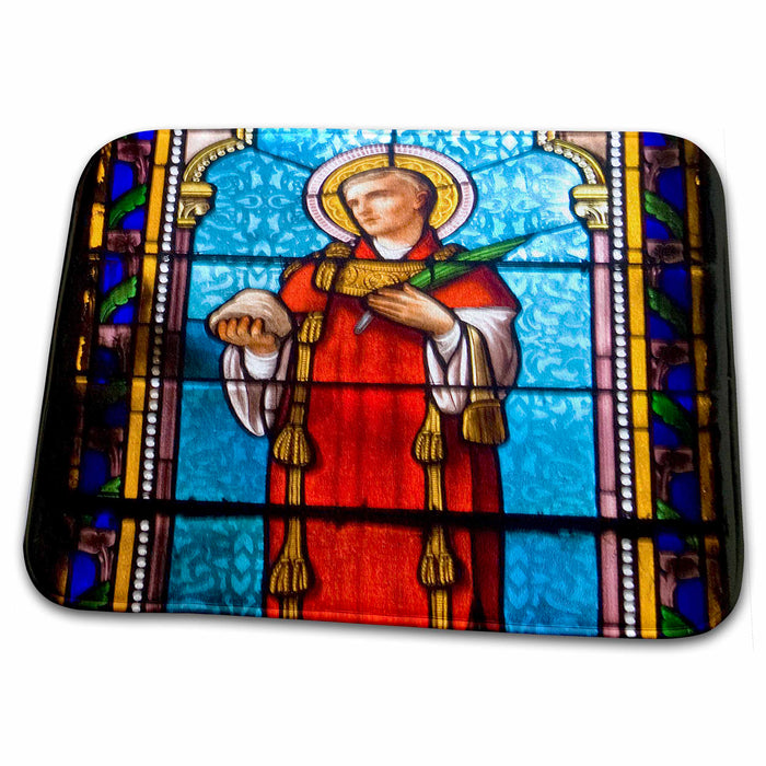 Dish Drying Mat - France, Corsica, Sartene, Church stained glass - EU09 SSM0180 - Scott T. Smith Churches