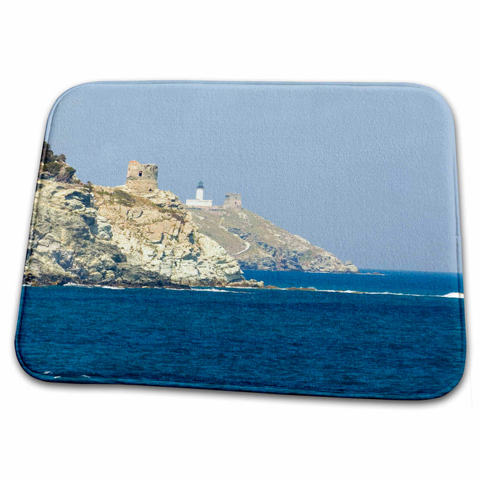 Dish Drying Mat - France, Corsica, Cap Corse, Genoan towers, coastline - EU09 TDR0080 - Trish Drury Corsica