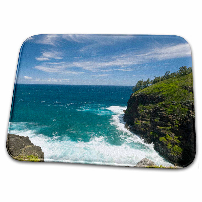 Dish Drying Mat - France, Reunion Island, Grande Anse coastline - EU09 WBI1769 - Walter Bibikow Coastlines