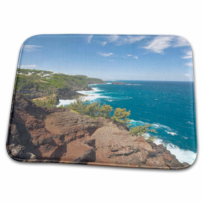 Dish Drying Mat - France, Reunion Island, Grande Anse coastline - EU09 WBI1770 - Walter Bibikow Coastlines