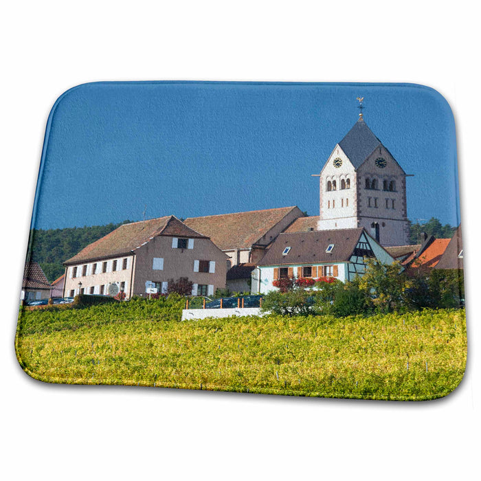 Dish Drying Mat - France, Bas-Rhin, Alsace, Itterswiller, vineyard - EU09 WBI2004 - Walter Bibikow Vineyards