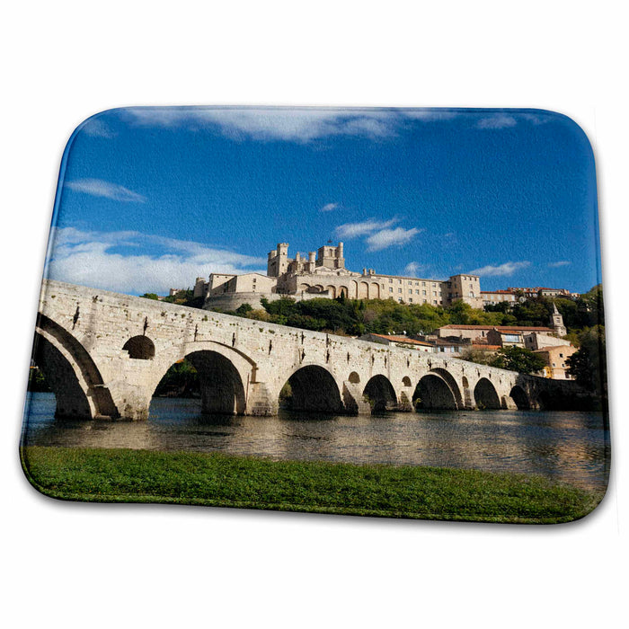 Dish Drying Mat - France, Cathedrale St-Nazaire, Pont Vieux, bridge - EU09 WBI2178 - Walter Bibikow Bridges