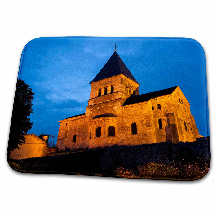 Dish Drying Mat - France, Marne, Champagne Ardenne, town church - EU09 WBI2420 - Walter Bibikow Churches