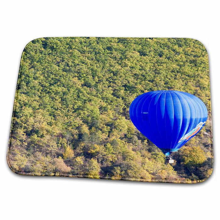 Dish Drying Mat - France, Chateau de Castelnaud, hot air balloon - EU09 WBI3215 - Walter Bibikow Hot Air Balloons