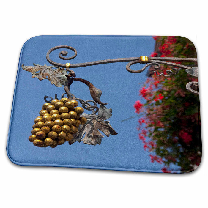 Dish Drying Mat - Germany, Rothenburg, Franconian grapes, sign - EU10 CMI0774 - Cindy Miller Hopkins Signs