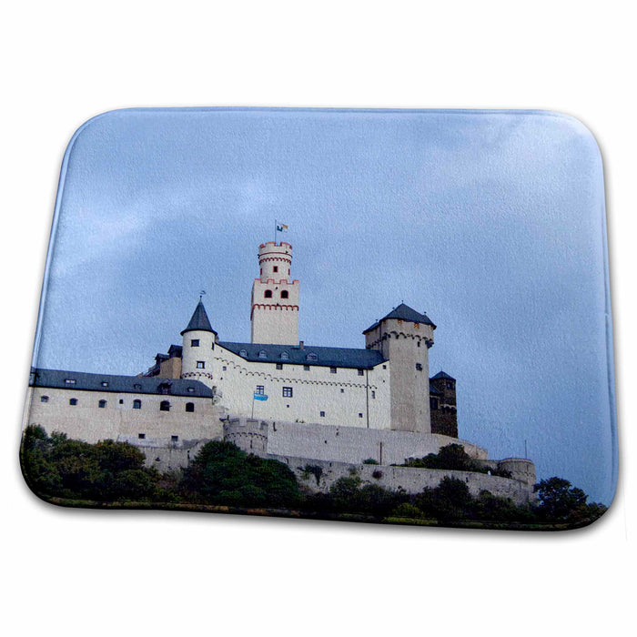 Dish Drying Mat - Germany, Rhine, Braubach, Marksburg Castle - EU10 CMI0959 - Cindy Miller Hopkins Castles