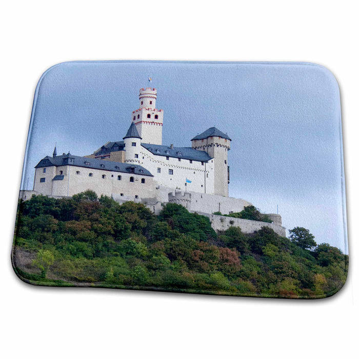 Dish Drying Mat - Germany, Rhine, Braubach, Marksburg Castle - EU10 CMI0963 - Cindy Miller Hopkins Castles