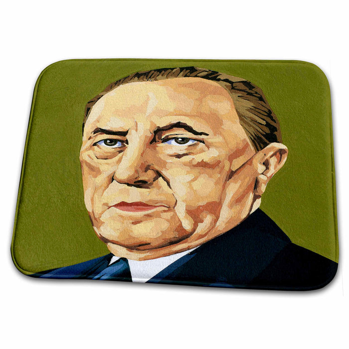 Dish Drying Mat - Historical Art portrait, Konrad Adenauer, Chancellor - EU10 PRI0007 - Prisma Paintings