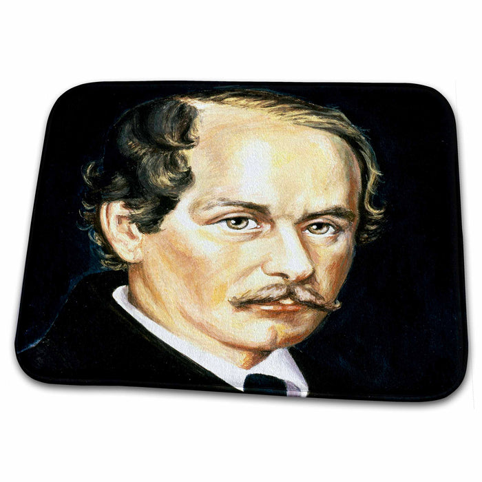 Dish Drying Mat - Historical Art portrait, Matthias Jacob, botanist - EU10 PRI0008 - Prisma Paintings