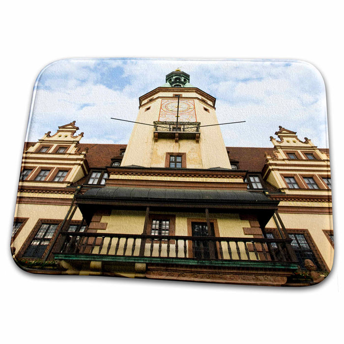 Dish Drying Mat - Germany, Sachsen, Leipzig, Town hall clock tower - EU10 WBI1194 - Walter Bibikow Clock Towers