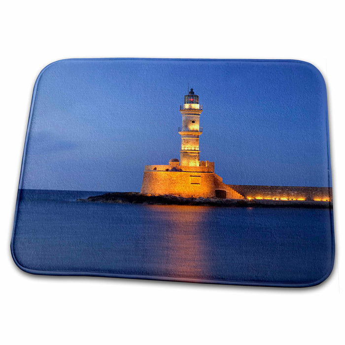 Dish Drying Mat - Chania Lighthouse, Crete, Chania, Greece - EU12 AJE0033 - Adam Jones Lighthouses