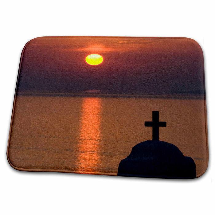 Dish Drying Mat - Greece, Mykonos, Hora, Greek Orthodox church - EU12 BJA0081 - Jaynes Gallery Churches