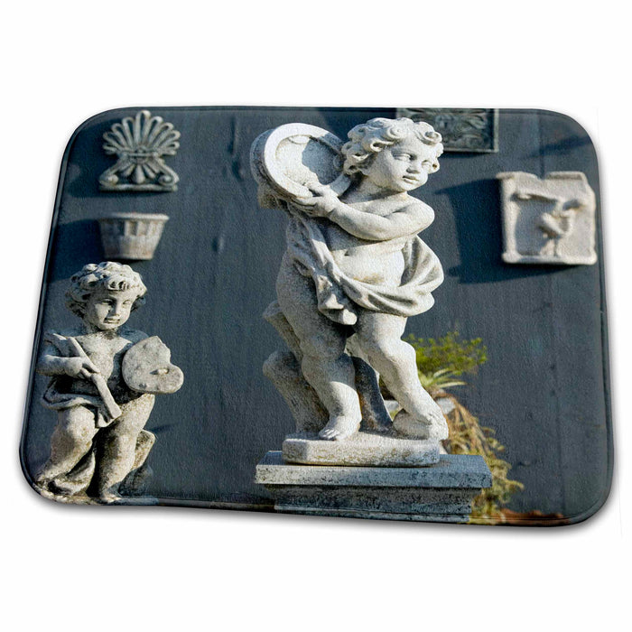 Dish Drying Mat - GREECE, Ionian Islands, KEFALONIA, Cherub Statue - EU12 WBI0344 - Walter Bibikow Statues