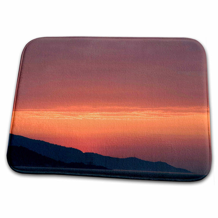 Dish Drying Mat - GREECE, Aegean Islands, SAMOS, Vathy Bay Sunset - EU12 WBI0767 - Walter Bibikow Sunsets