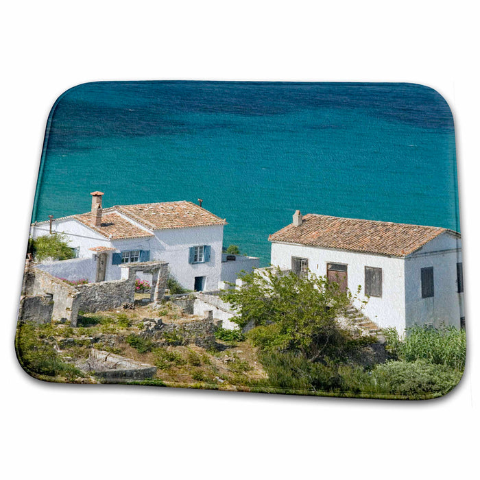 Dish Drying Mat - GREECE, Aegean Islands, SAMOS, Kalami Beach houses - EU12 WBI1038 - Walter Bibikow Greek Islands