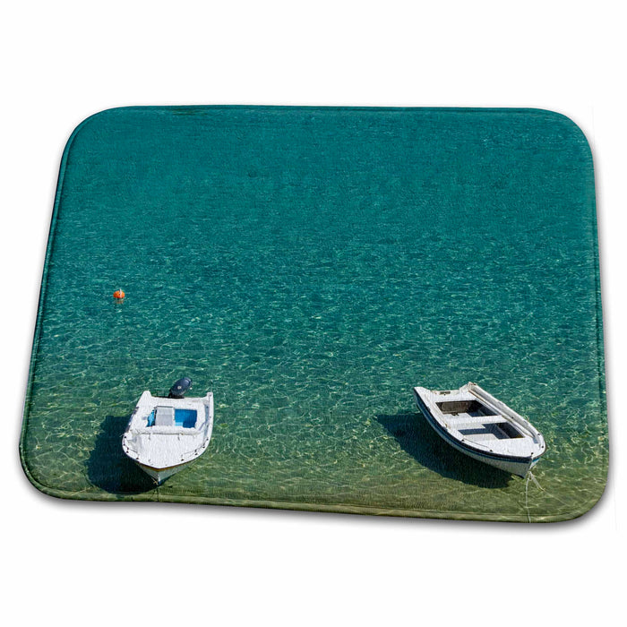 Dish Drying Mat - GREECE, Dodecanese, RHODES, Lindos Harbor, Boats - EU12 WBI1295 - Walter Bibikow Boats