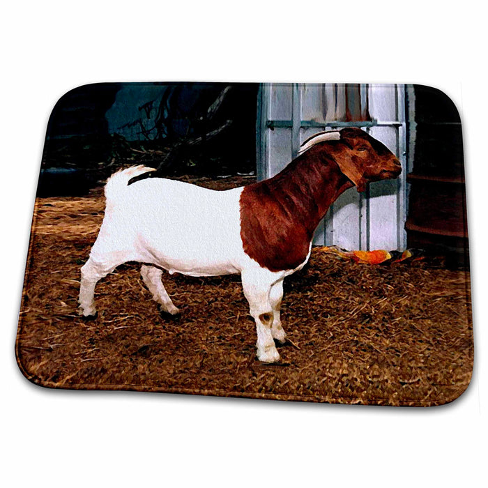 Dish Drying Mat - Boer Doe Goat Farm Animals