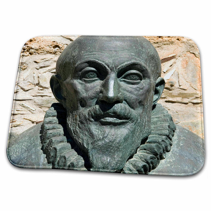 Dish Drying Mat - GREECE, CRETE, Iraklio, Fodele, El Greco statue - EU12 WBI1548 - Walter Bibikow Statues