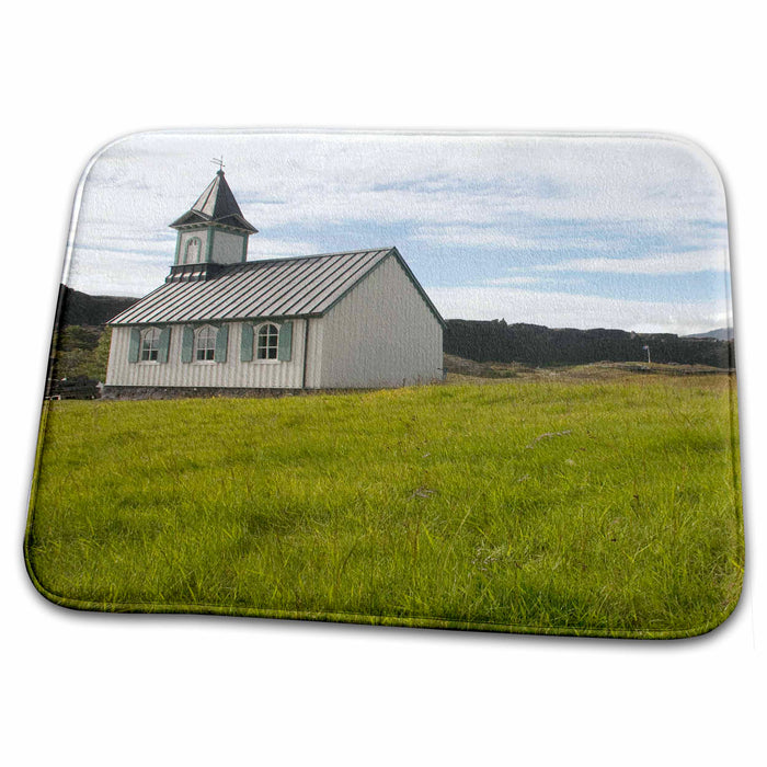 Dish Drying Mat - Pingvallakirkja Church, Iceland - EU14 DBR0088 - Dave Bartruff Churches