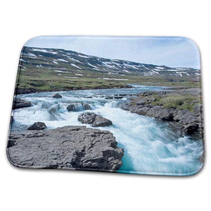 Dish Drying Mat - Waterfall in southeastern Iceland - EU14 RBE0246 - Ralph H. Bendjebar Waterfalls