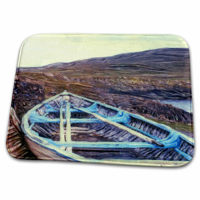 Dish Drying Mat - Ireland, Donagel, Boat harbor, Polaroid Manipulation - EU15 JLO0003 - Joan Loeken Boats