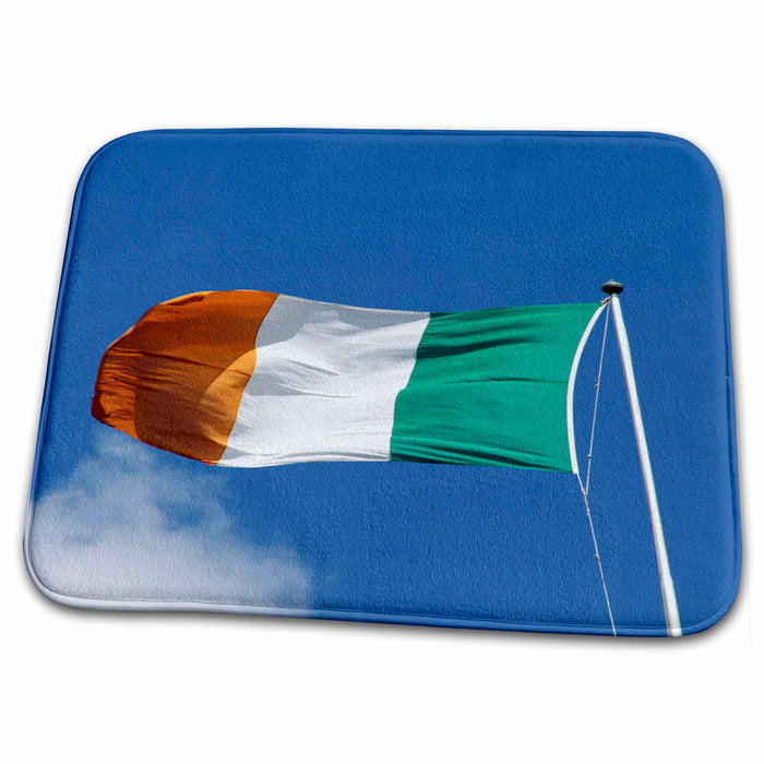 Dish Drying Mat - Ireland, Dublin. The national flag of Ireland - EU15 KWI0034 - Kymri Wilt Flags