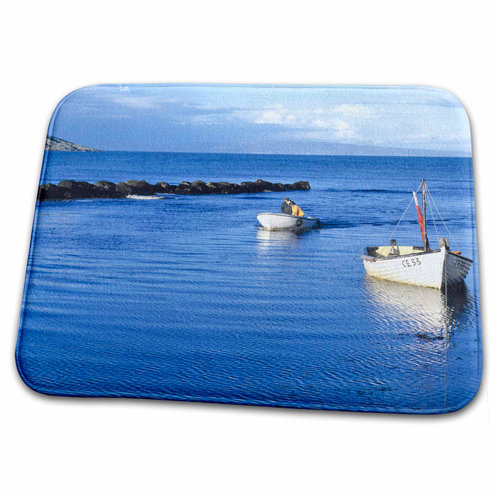 Dish Drying Mat - No. Ireland, Cushendun, Harbor fishing boats - EU15 RER0001 - Ric Ergenbright Fishing Boats