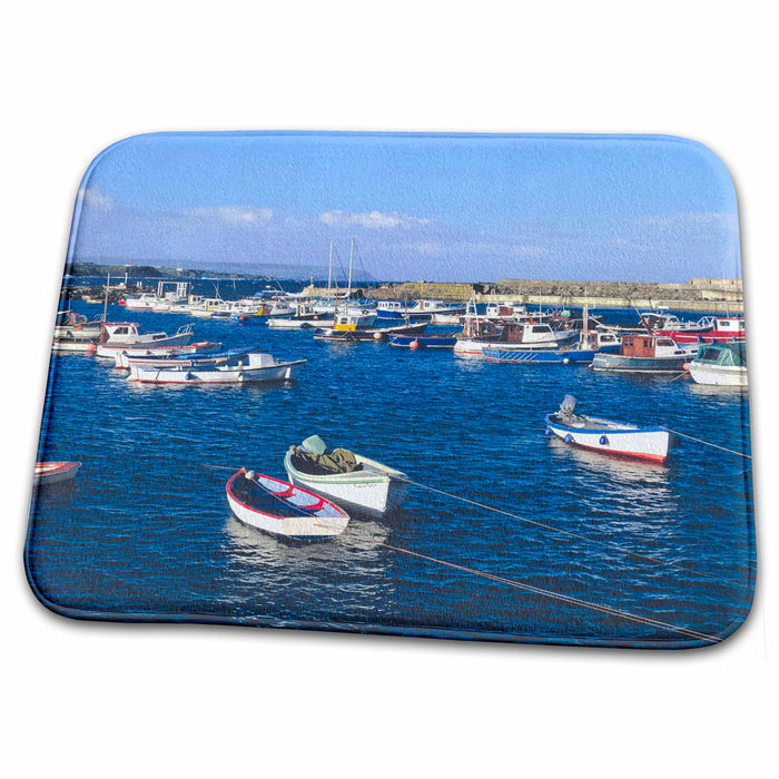 Dish Drying Mat - No. Ireland, Antrim, Portrush, fishing boats - EU15 RER0020 - Ric Ergenbright Fishing Boats