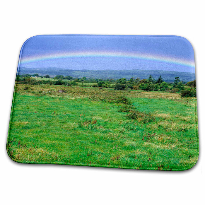 Dish Drying Mat - Ireland, Co. Donegal, Rainbow over the pasture - EU15 RER0036 - Ric Ergenbright Rainbows