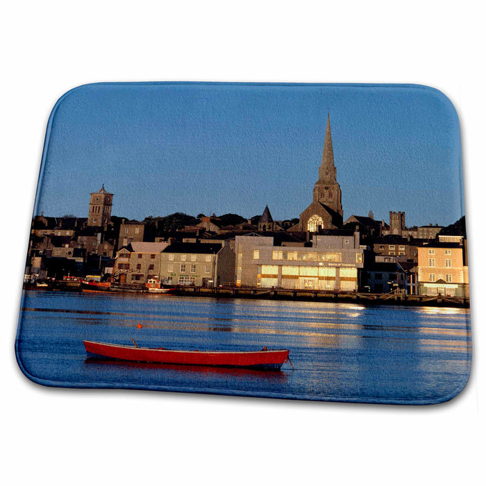 Dish Drying Mat - Ireland, Wexford. Late light over Wexford harbor - EU15 RER0067 - Ric Ergenbright Harbors