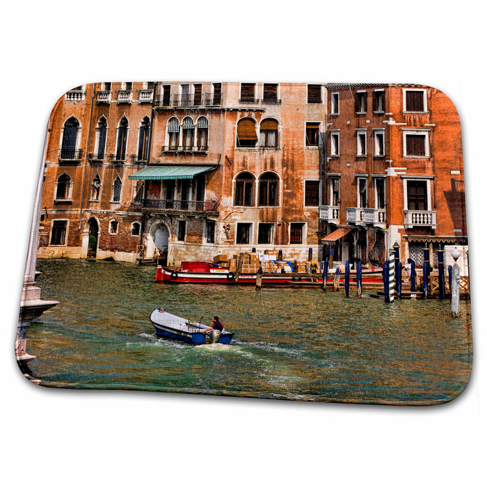 Dish Drying Mat - Gondola boats, Grand Canal of Venice, Italy - EU16 BBA0178 - Bill Bachmann Venice