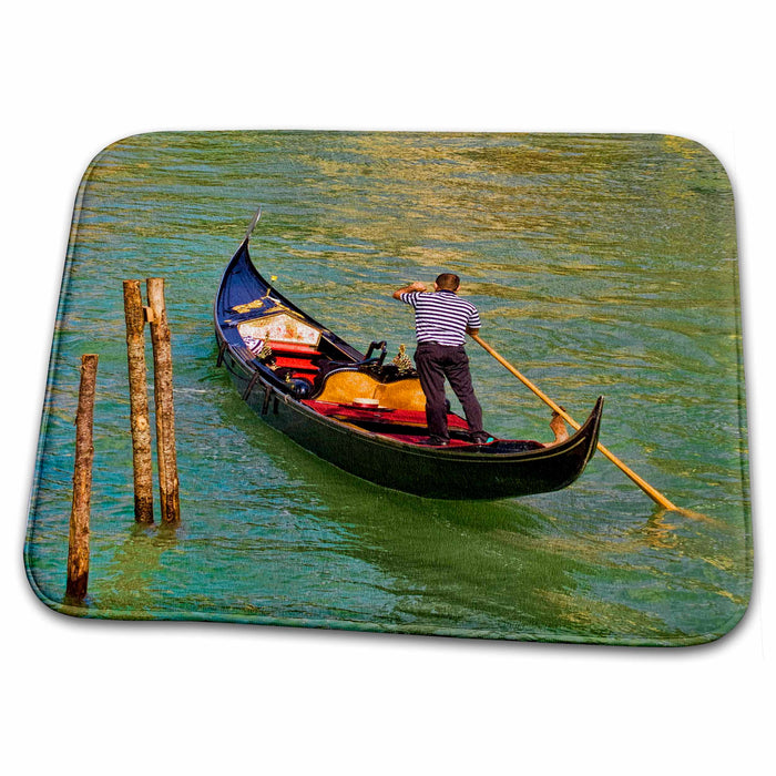 Dish Drying Mat - Gondola boats, Grand Canal of Venice, Italy - EU16 BBA0179 - Bill Bachmann Venice